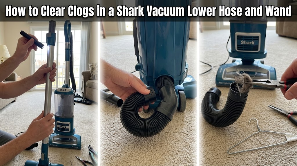 How to Clear Clogs in a Shark Vacuum Lower Hose and Wand